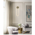 Simple modern hotel gold iron art decor lights led wall lamp